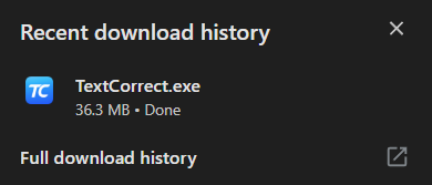 Open downloaded file