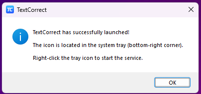 App launched confirmation