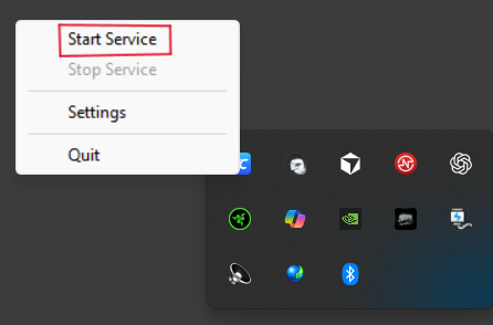 Start Service active