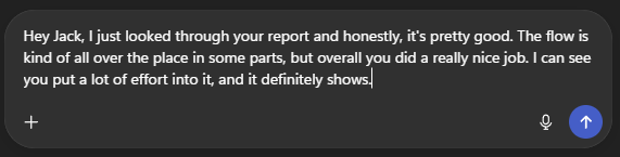 Polished text replaces original